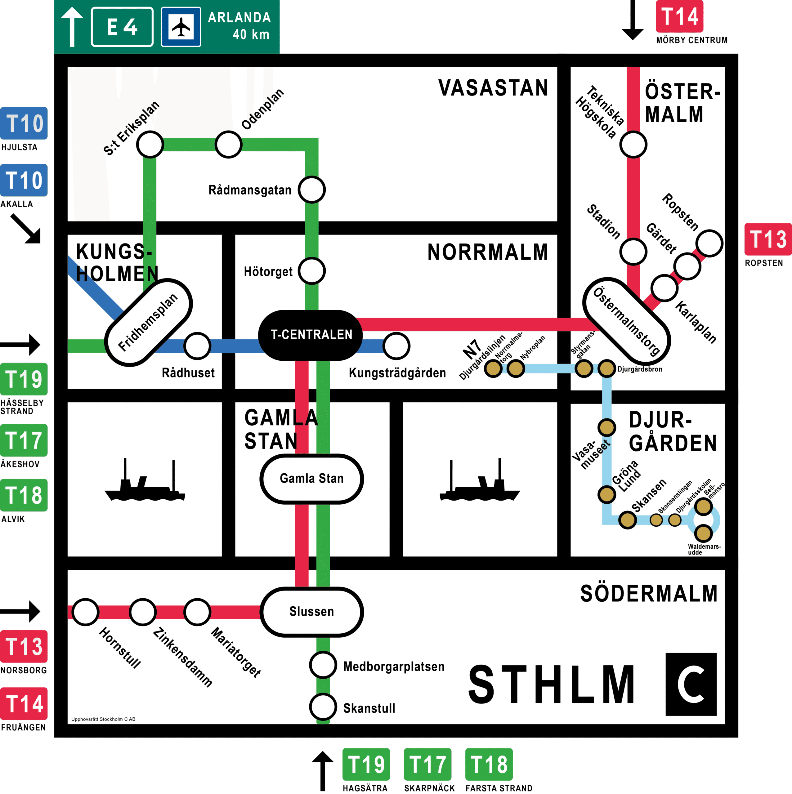 Tunnelbanan. Metro